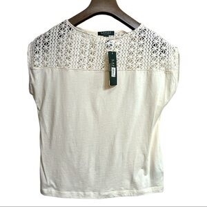 Lauren Ralph Lauren Women’s Light Yellow Sleeveless Lace Size PL‎